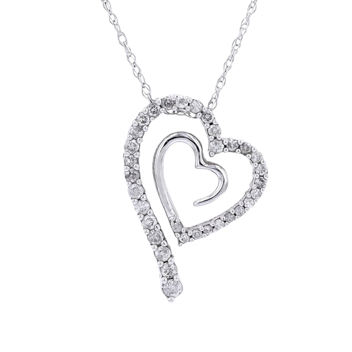 14K WG 1/2 CTW Diamond Pendant
