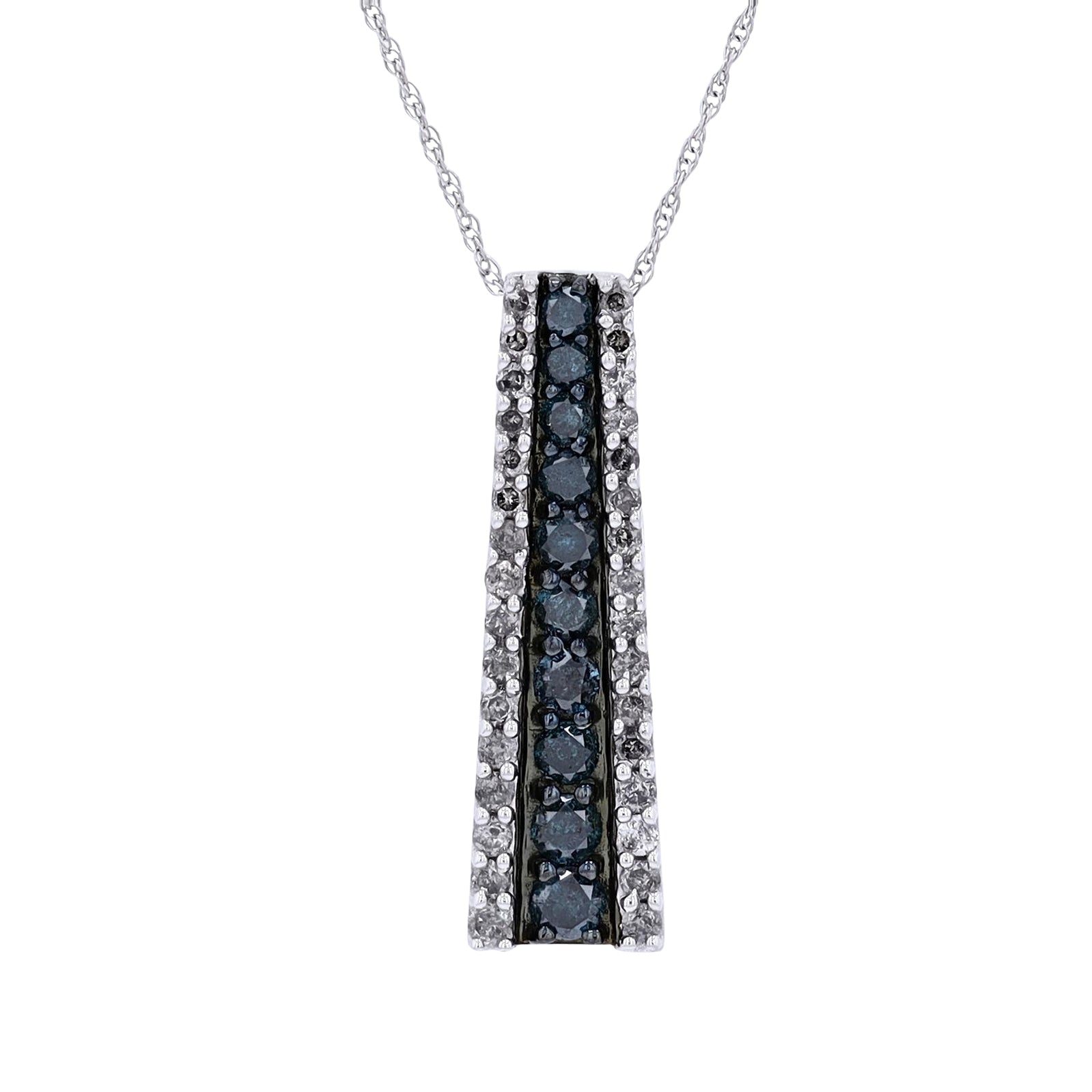 10K WG 1 CTW Diamond Pendant