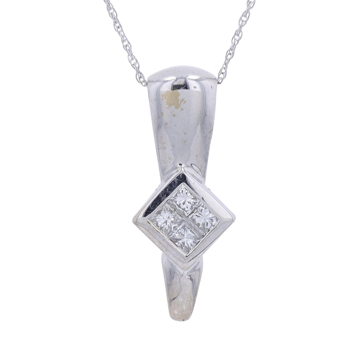 18K WG 0.38 CT Diamond Pendant