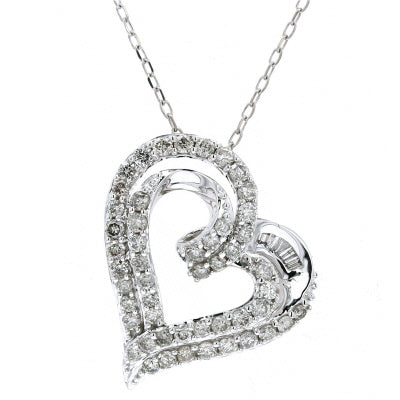 14K WG Diamond Heart Pendant<p><strong>$419</p></strong>