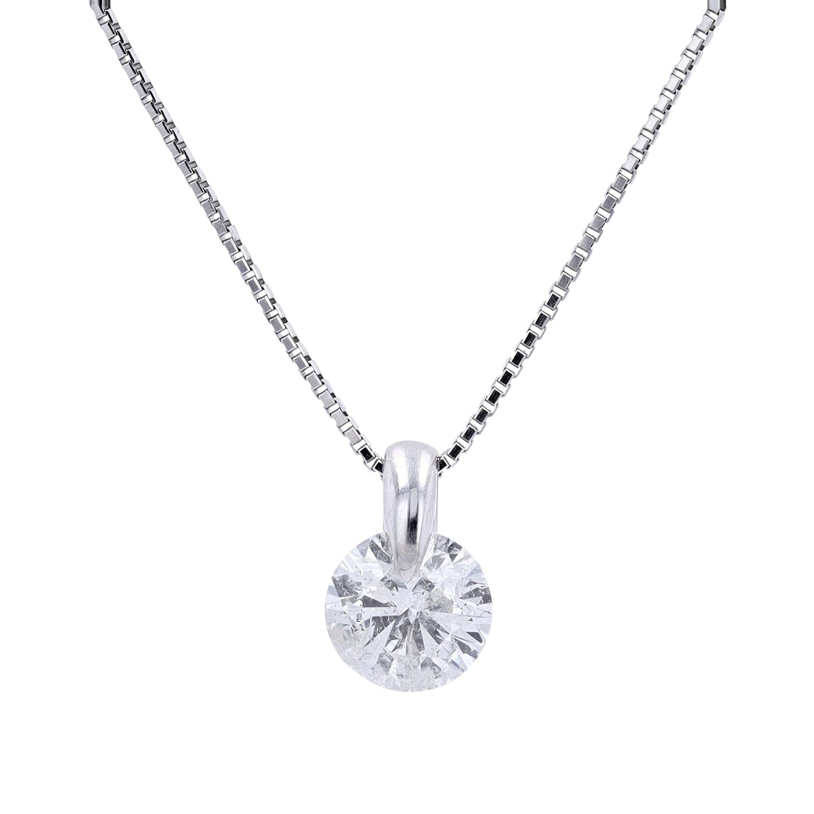 Platinum 3.031 CTW Solitaire Pendant