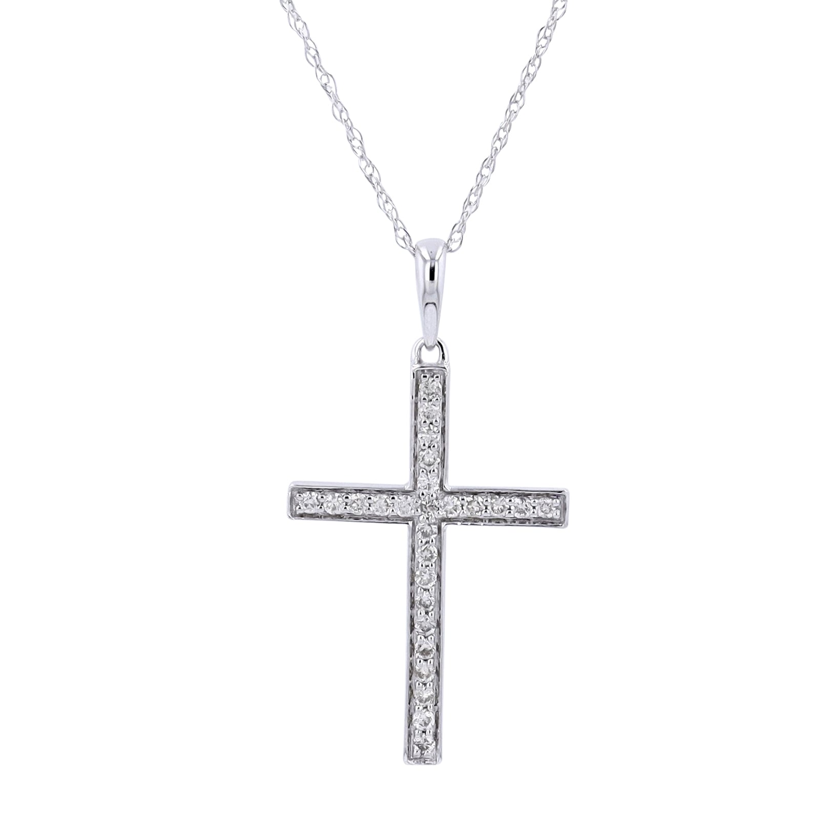 14K Diamond Cross Pendant <p><strong>More Colors Available</p></strong>
