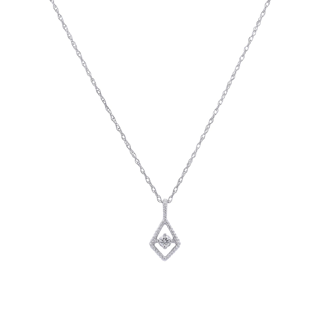 14K WG Diamond Pendant