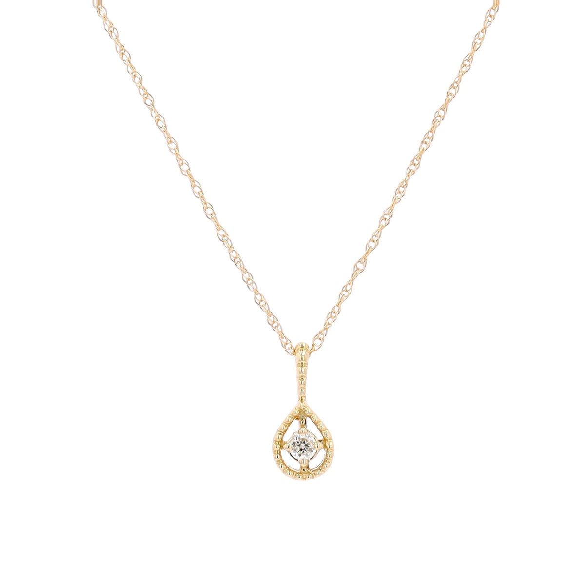 14K YG Diamond Pendant