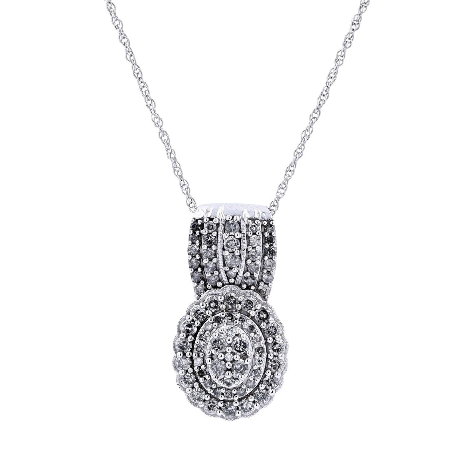 10K WG Diamond Pendant