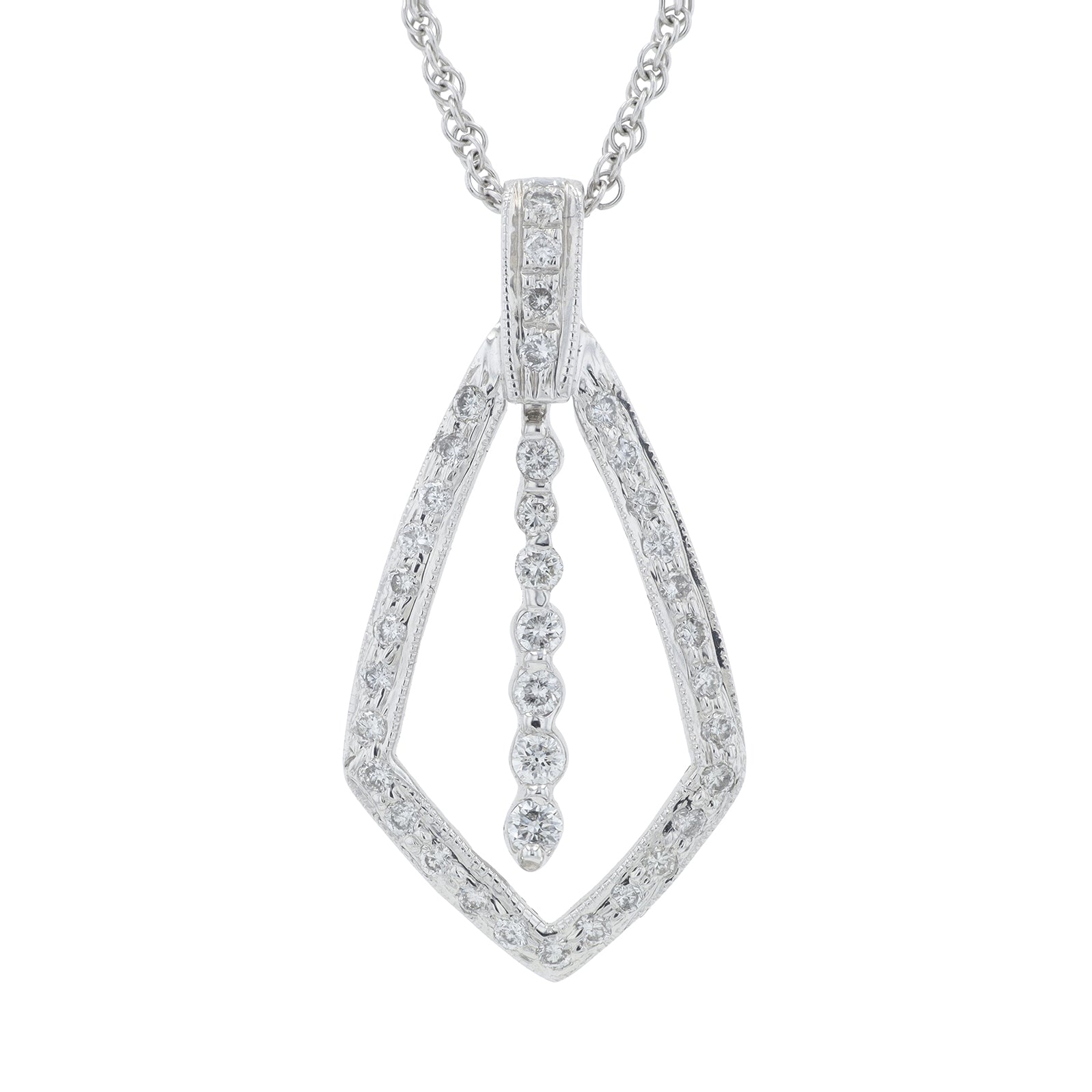 14K WG .62 CTW Diamond Pendant