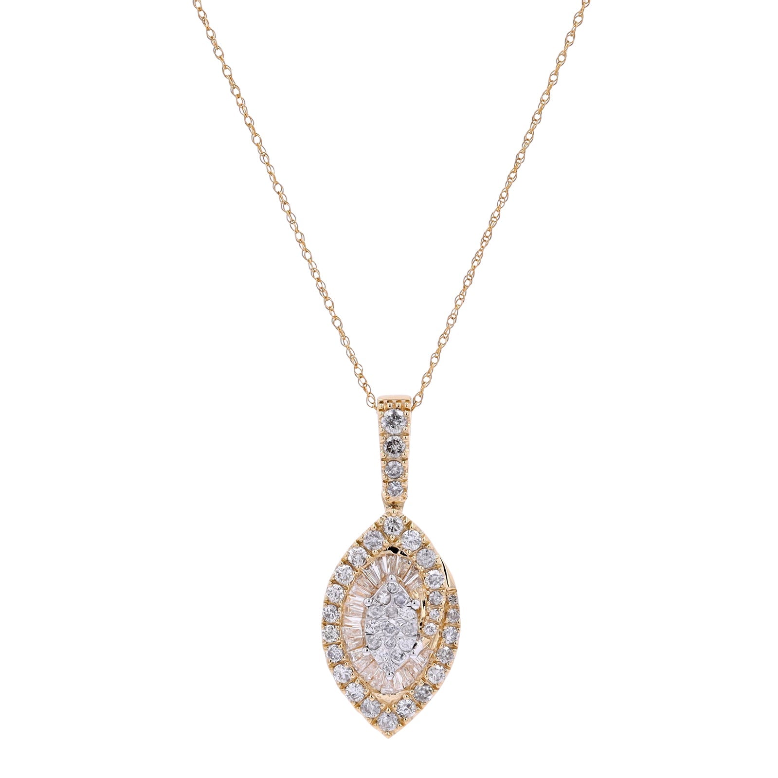 10K YG 1 CTW Diamond Pendant<p><strong>$449</p></strong>