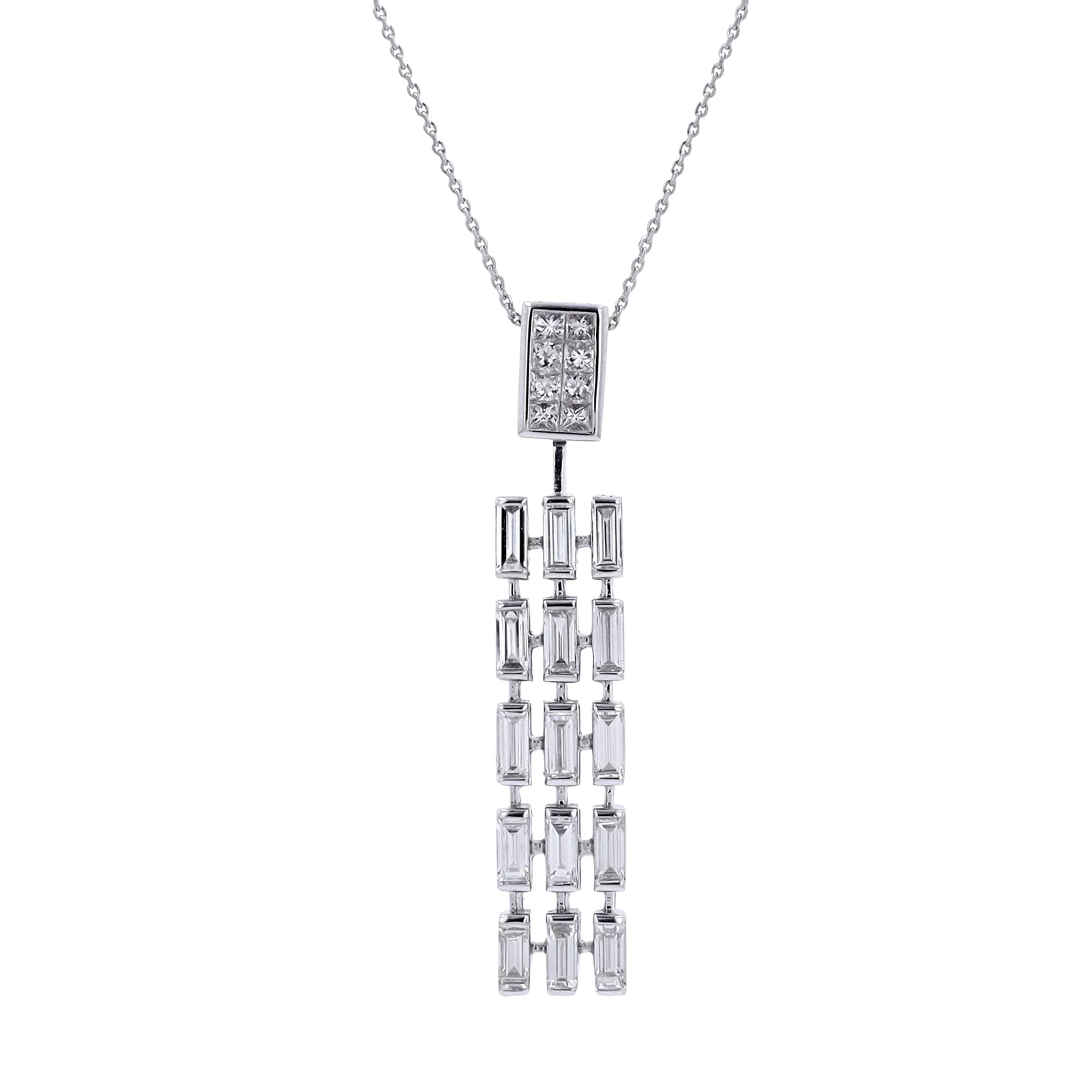 18K WG Diamond Chandelier Pendant