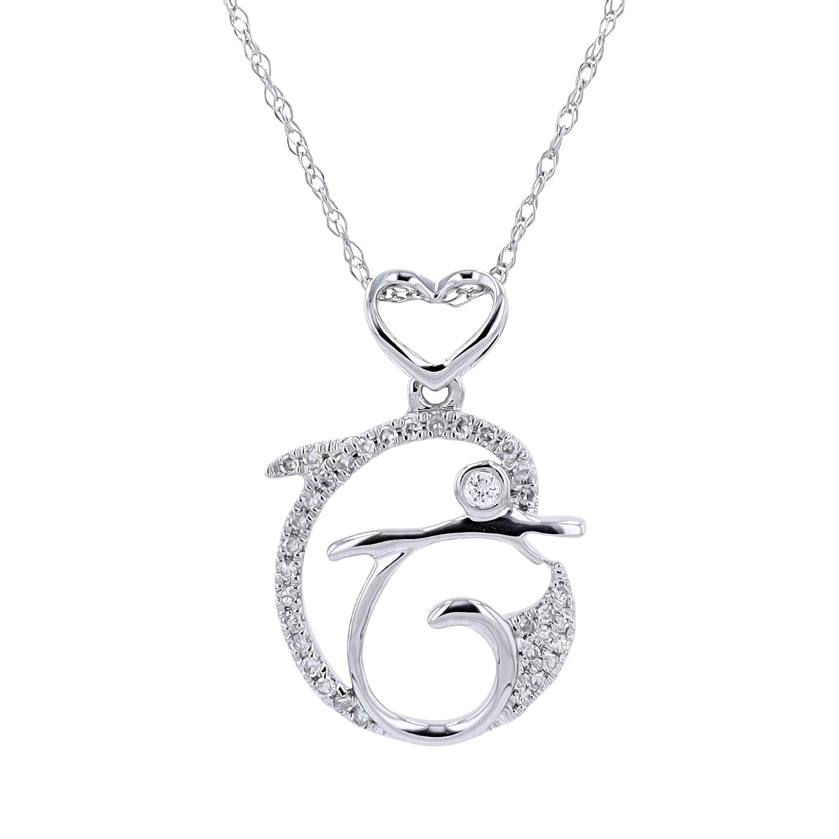 14K Diamond Dolphin Pendant<p><strong>More Colors Available</p></strong>