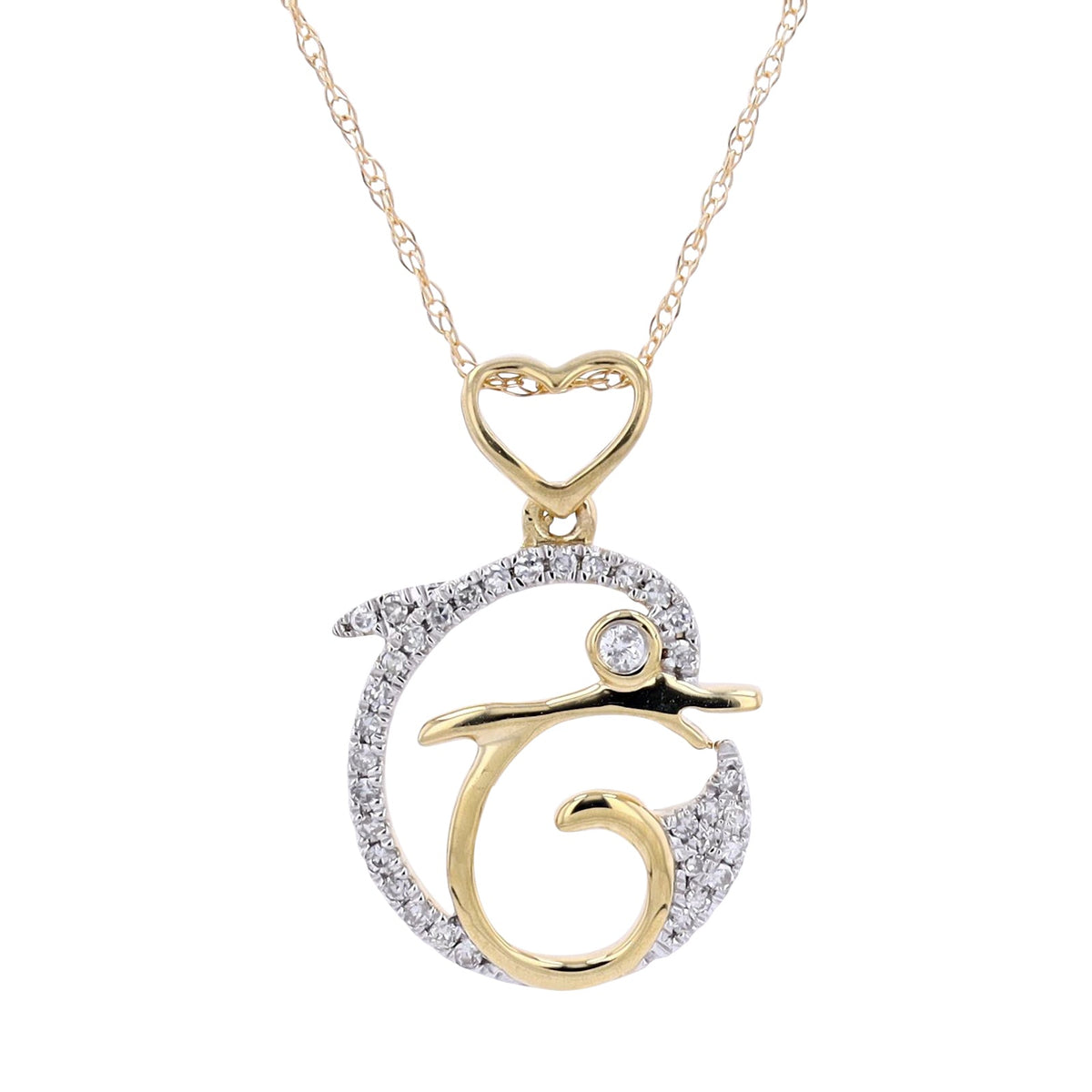 14K Diamond Dolphin Pendant<p><strong>More Colors Available</p></strong>