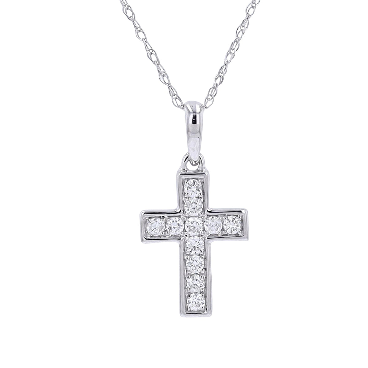 14K .15 CTW Diamond Cross Pendant <p><strong>More Colors Available</p></strong>