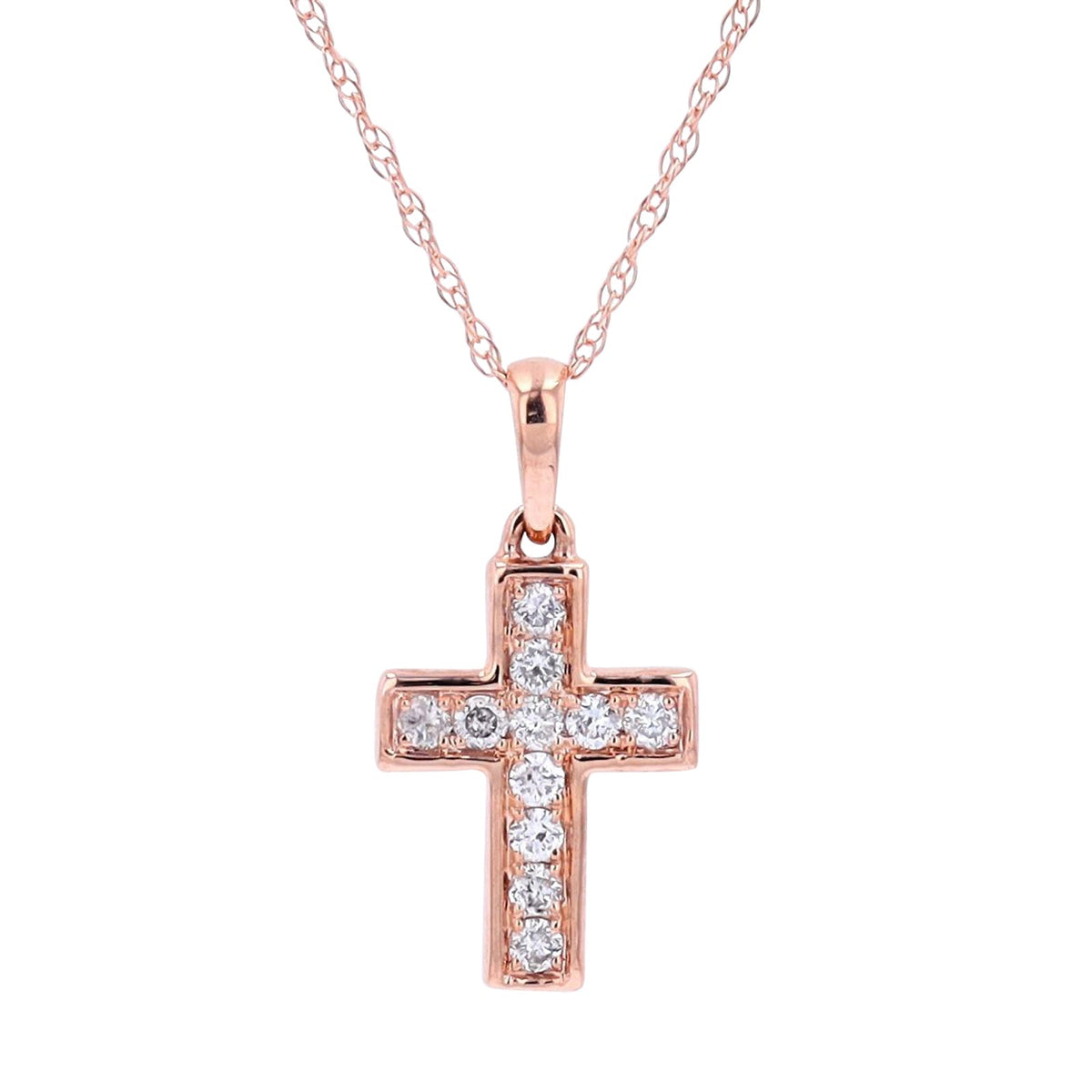 14K .15 CTW Diamond Cross Pendant <p><strong>More Colors Available</p></strong>