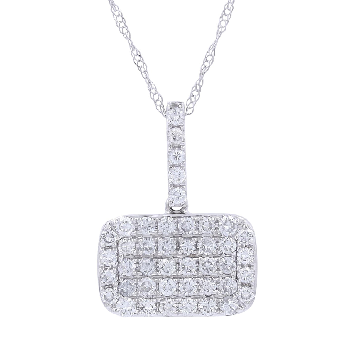 18K WG .80 CTW Diamond Pendant