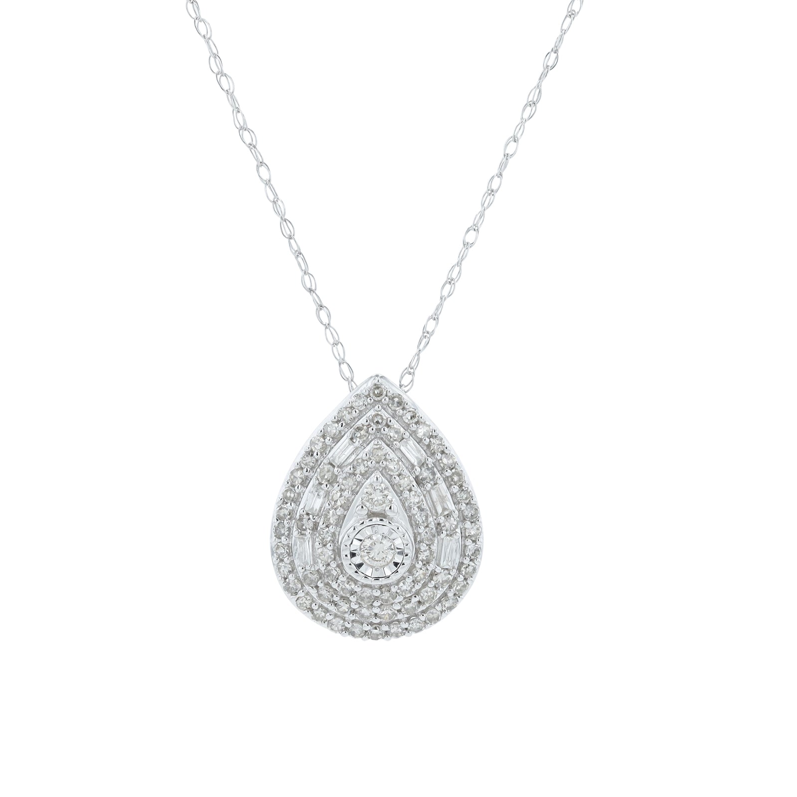 10K WG 1/2 CT Diamond Drop Pendant<p><strong>$199</p></strong>