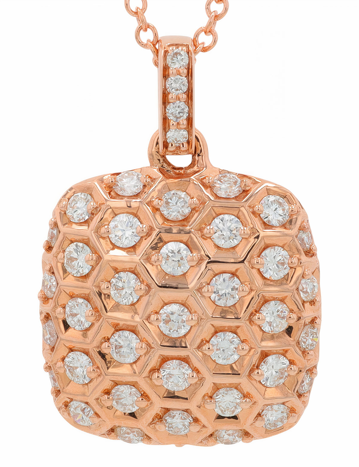 14K EFFY RG .63 CTW Diamond Pendant
