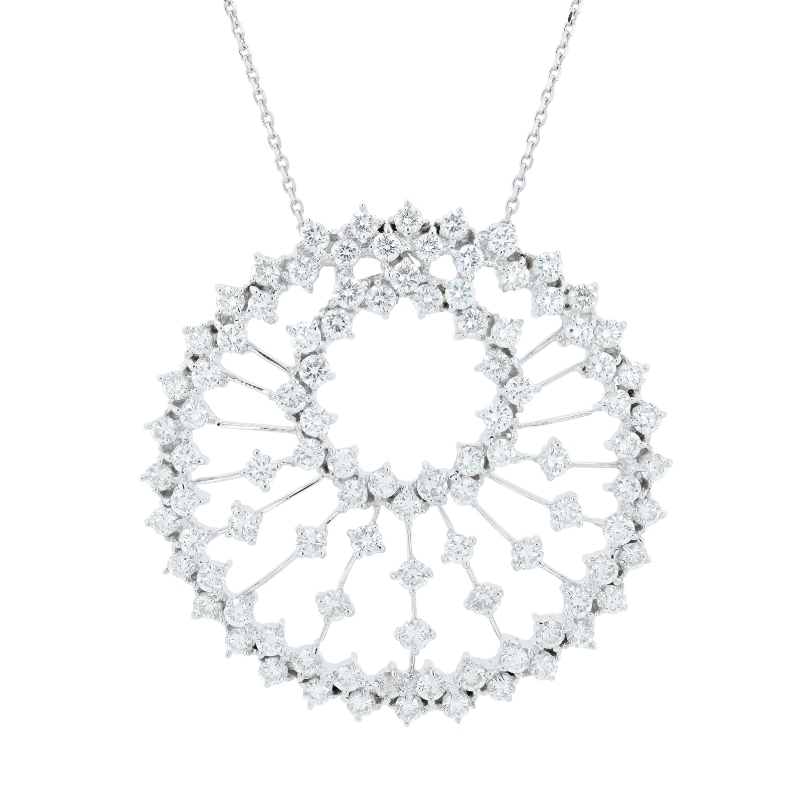 14K WG 3.65 CTW Diamond Pendant