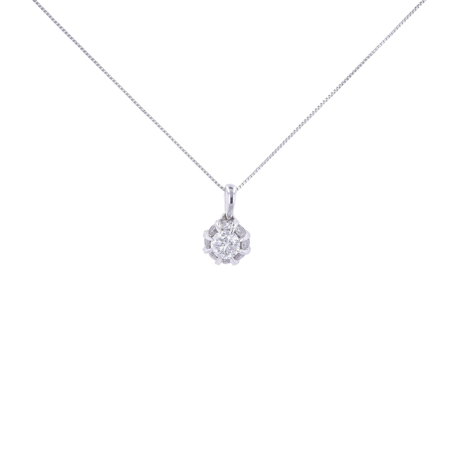14K WG .50 CTR Diamond Pendant