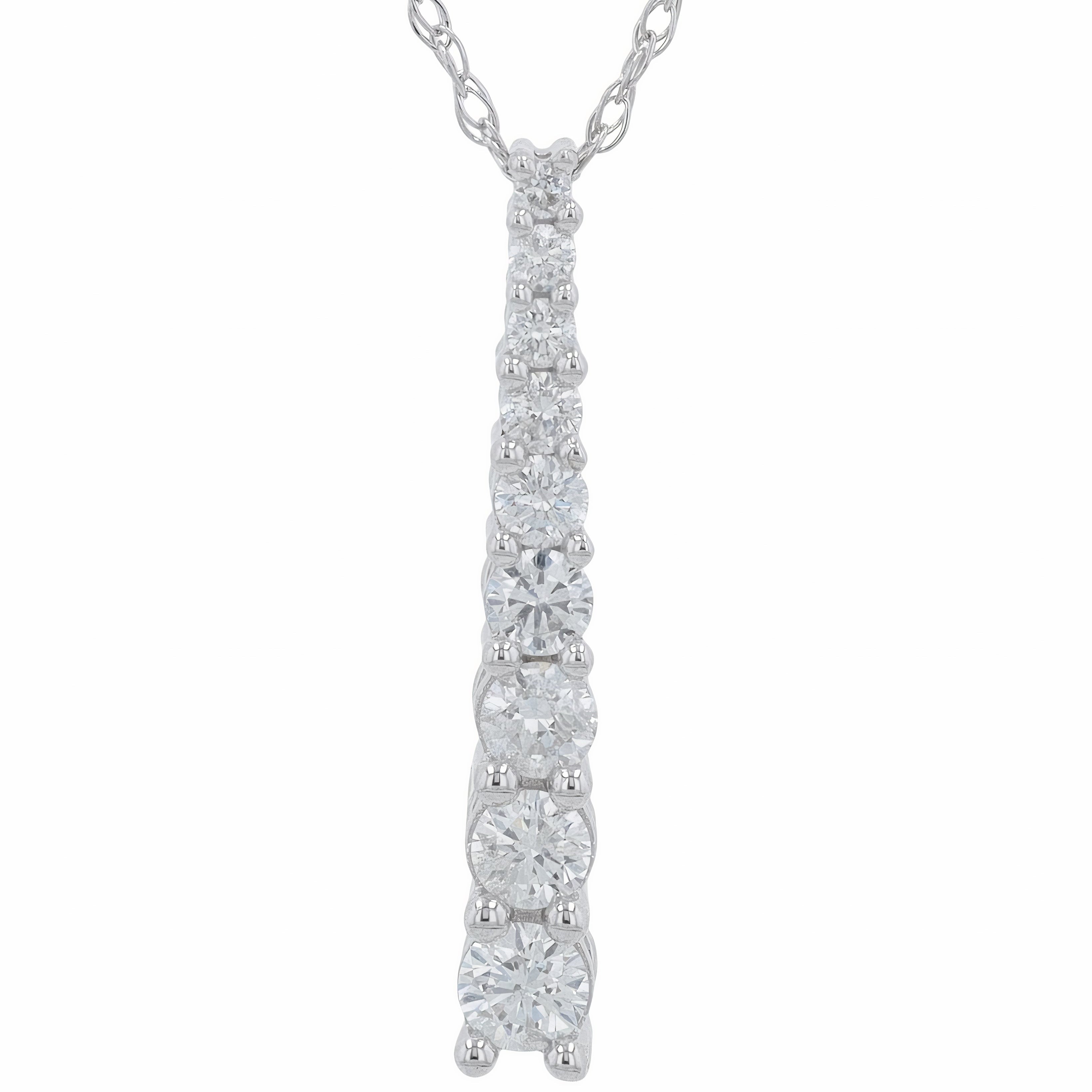 10K WG .25 CTW Diamond Pendant