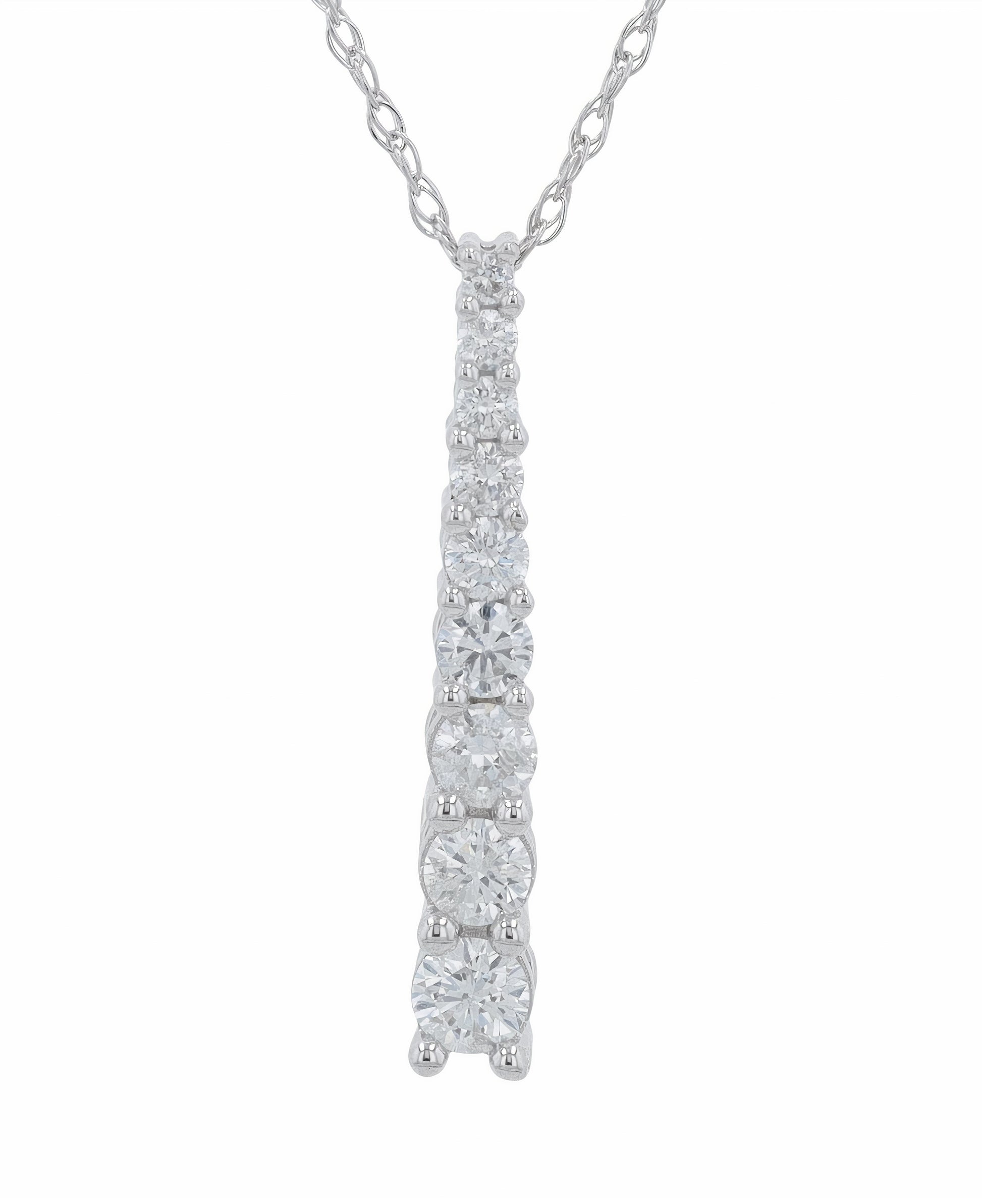 10K WG .25 CTW Diamond Pendant