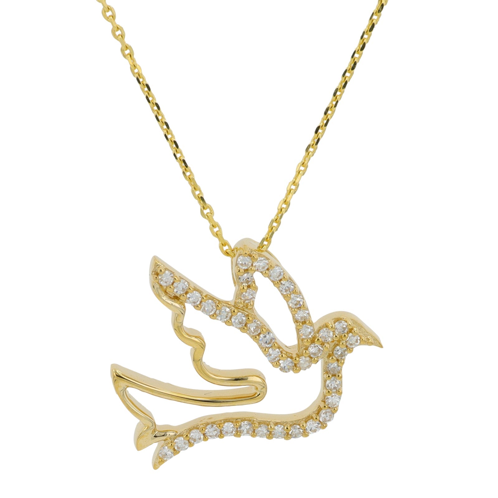 14K .12 CT Diamond Dove Pendant <p><strong>More Colors Available</p></strong>
