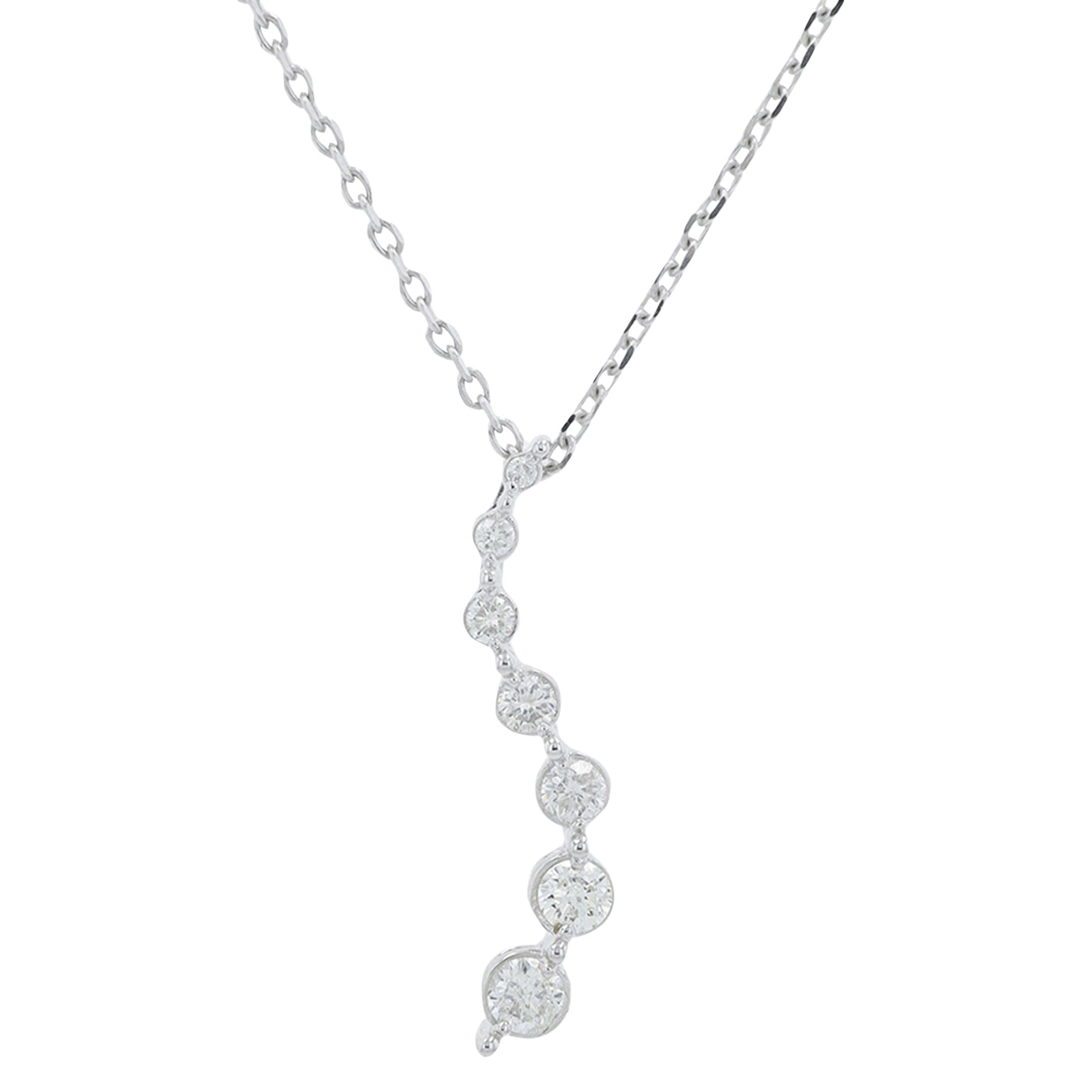 10K WG 0.25 CT Diamond Journey Pendant