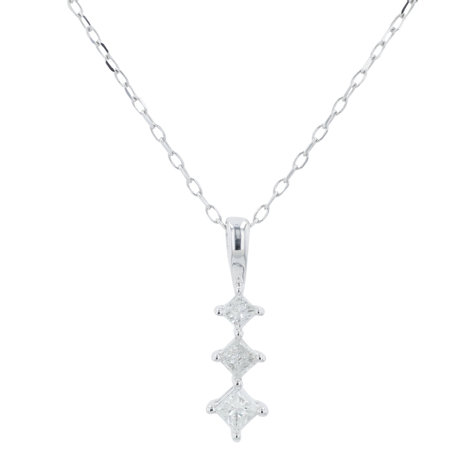 10K WG .25 CTW Diamond Necklace
