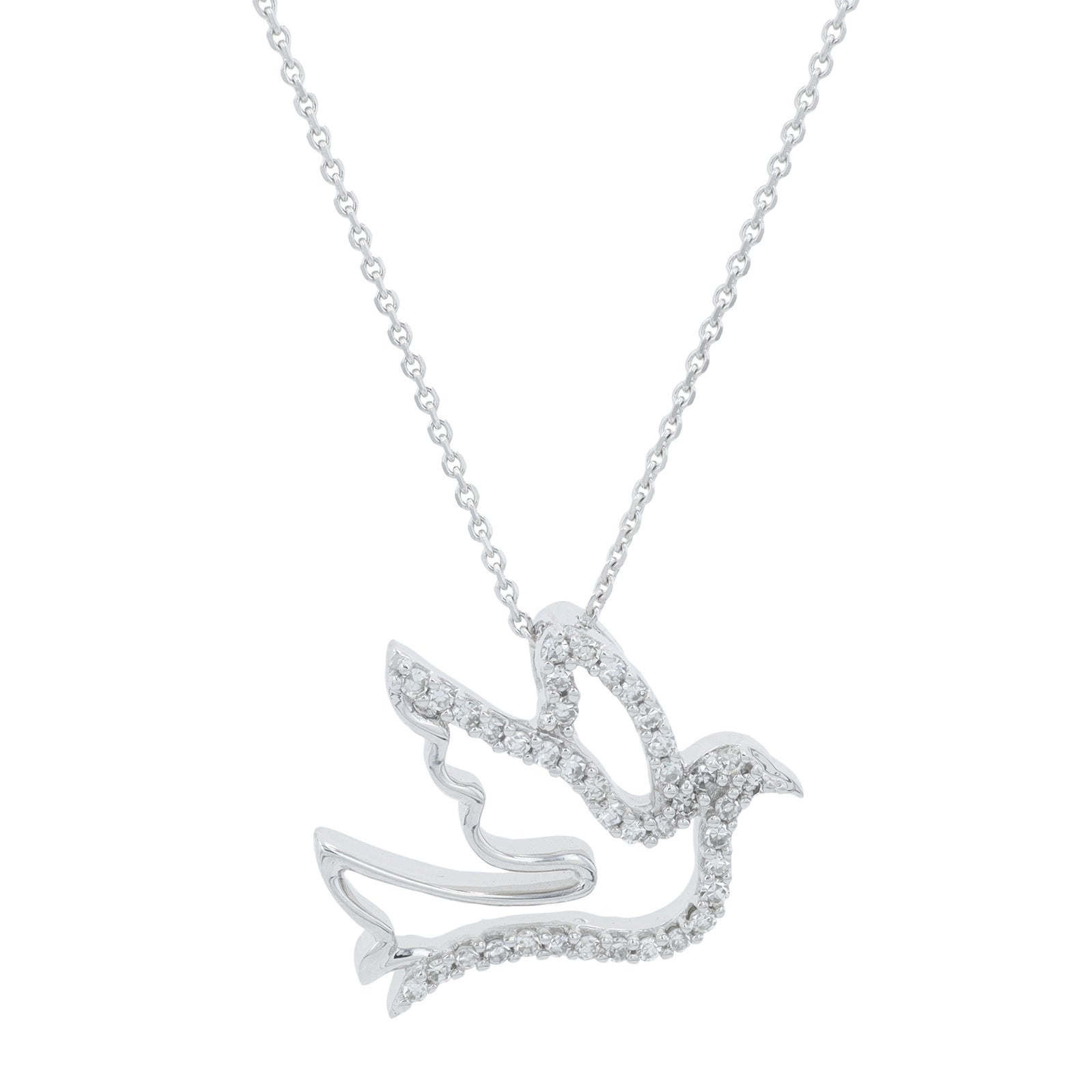 14K .12 CT Diamond Dove Pendant <p><strong>More Colors Available</p></strong>