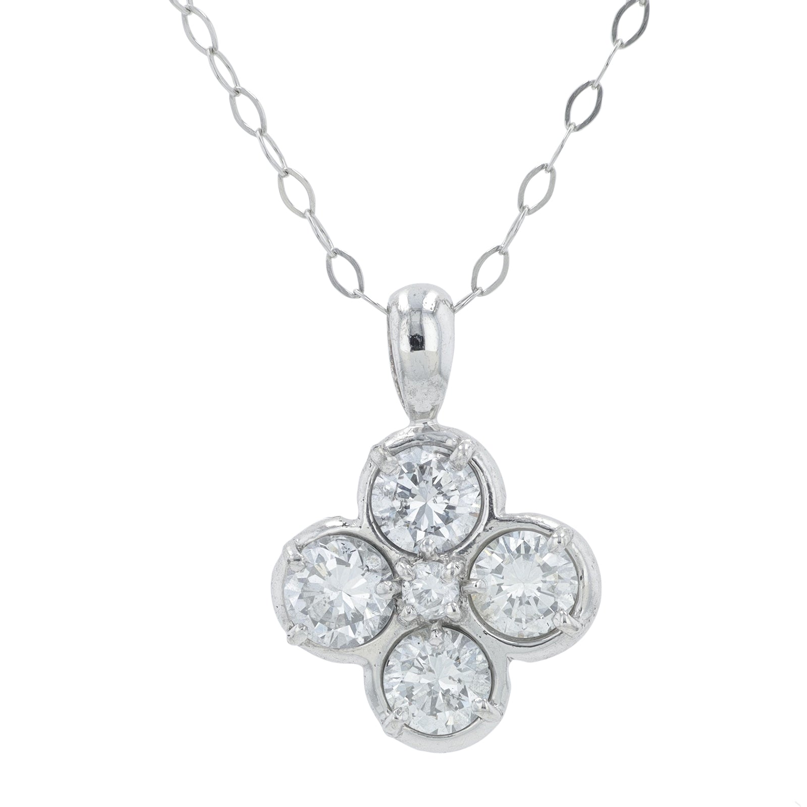 PT900 1 CTW Diamond Pendant
