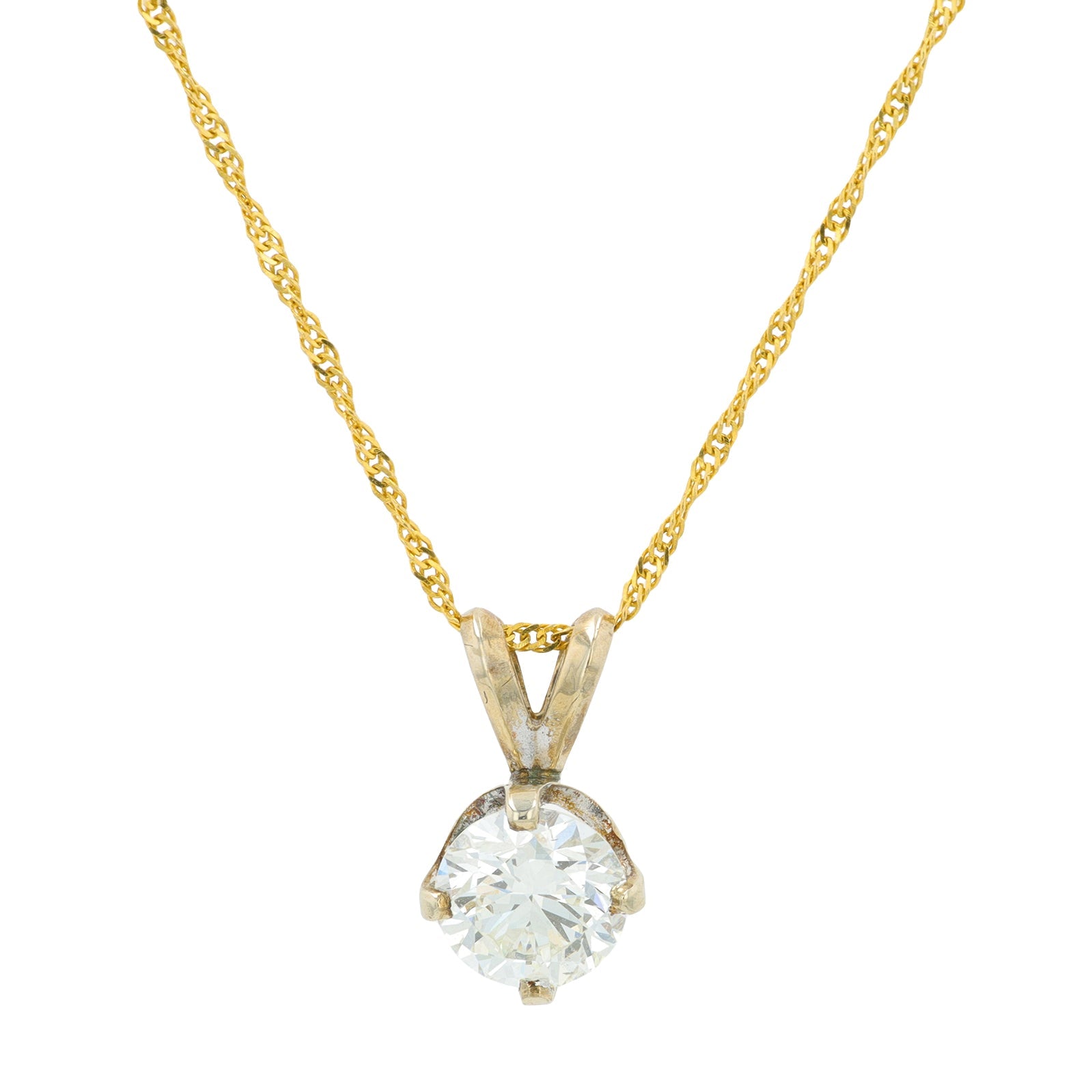 14K YG 1 CT Diamond Pendant