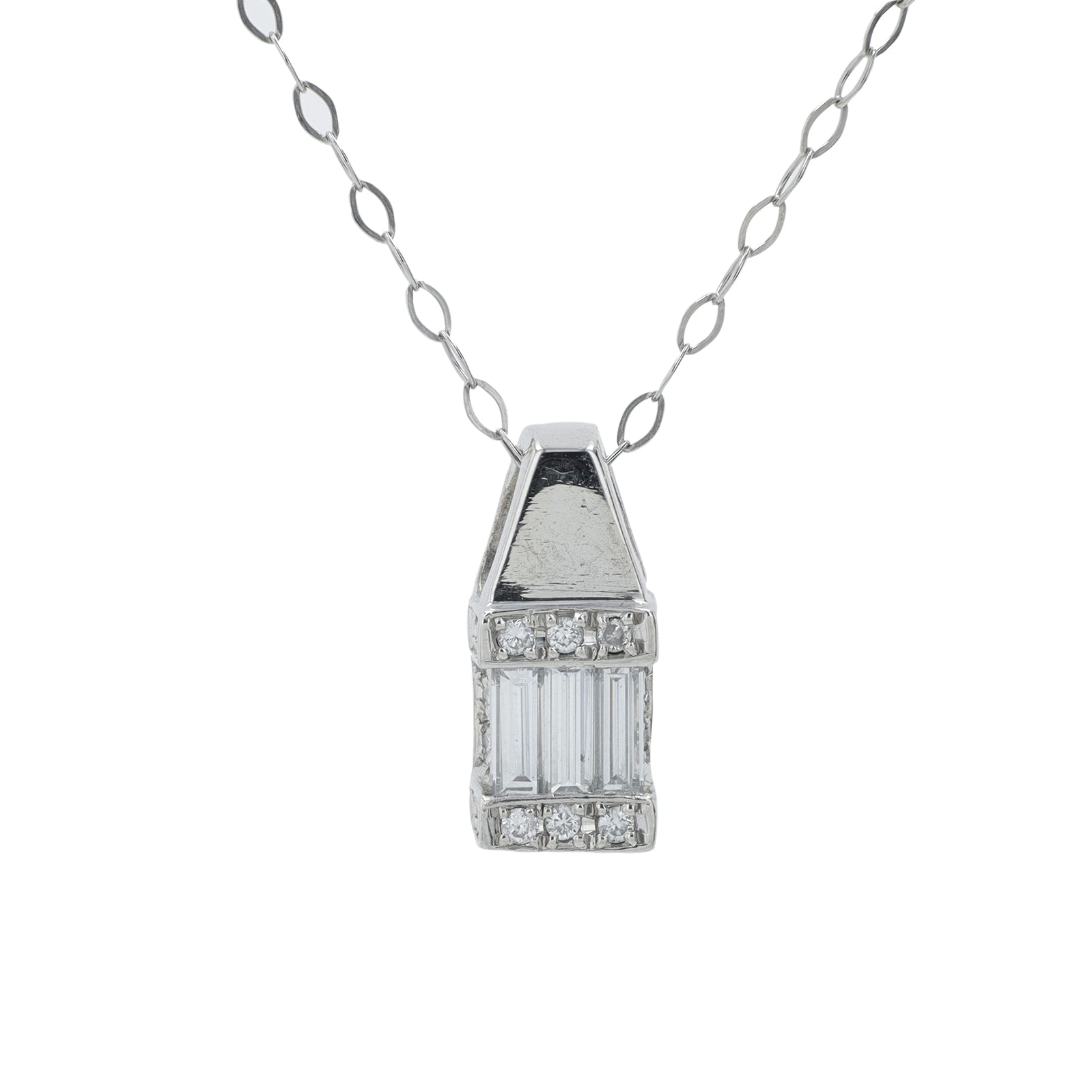 PT900 .34 CTW Diamond Pendant