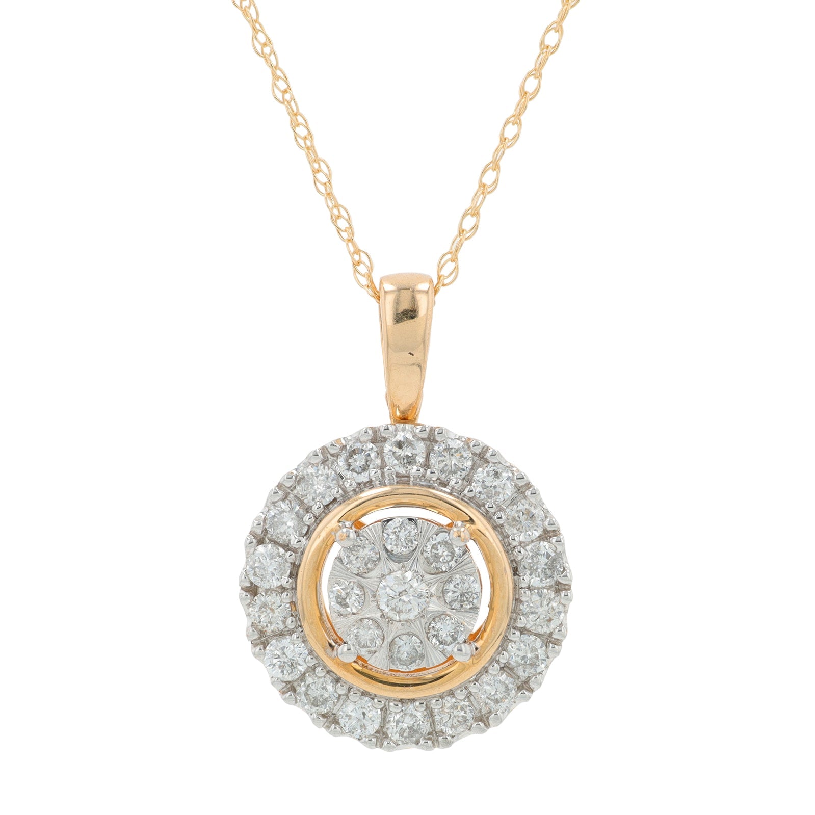 10K YG .50 CT Diamond Pendant