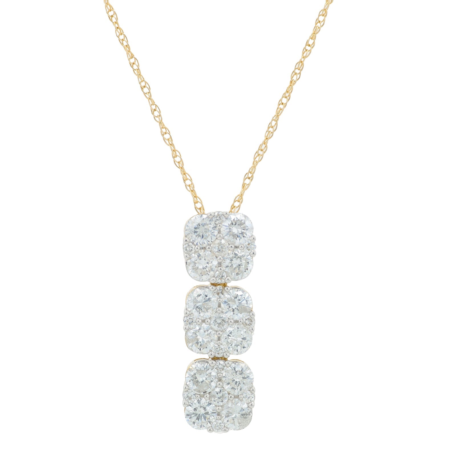 14K YG .80 CT Diamond Pendant