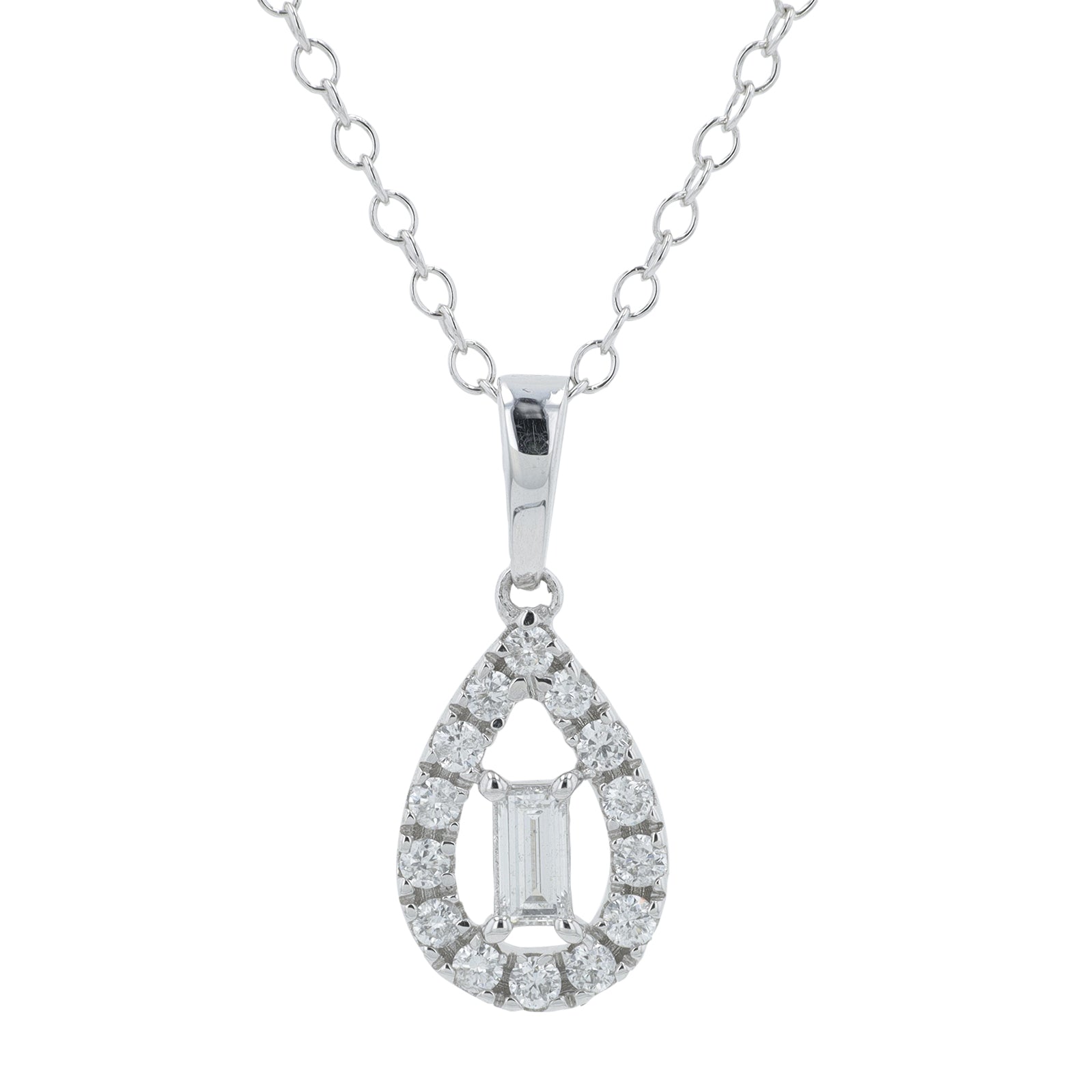 10K WG .25 CTW Diamond Pendant