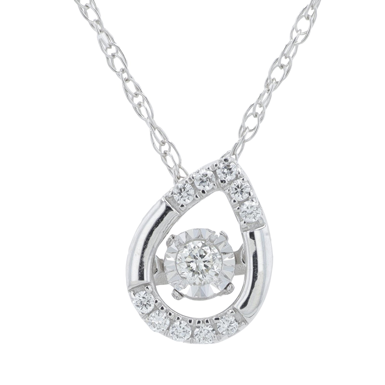 14K WG .08 CTW Diamond Pendant