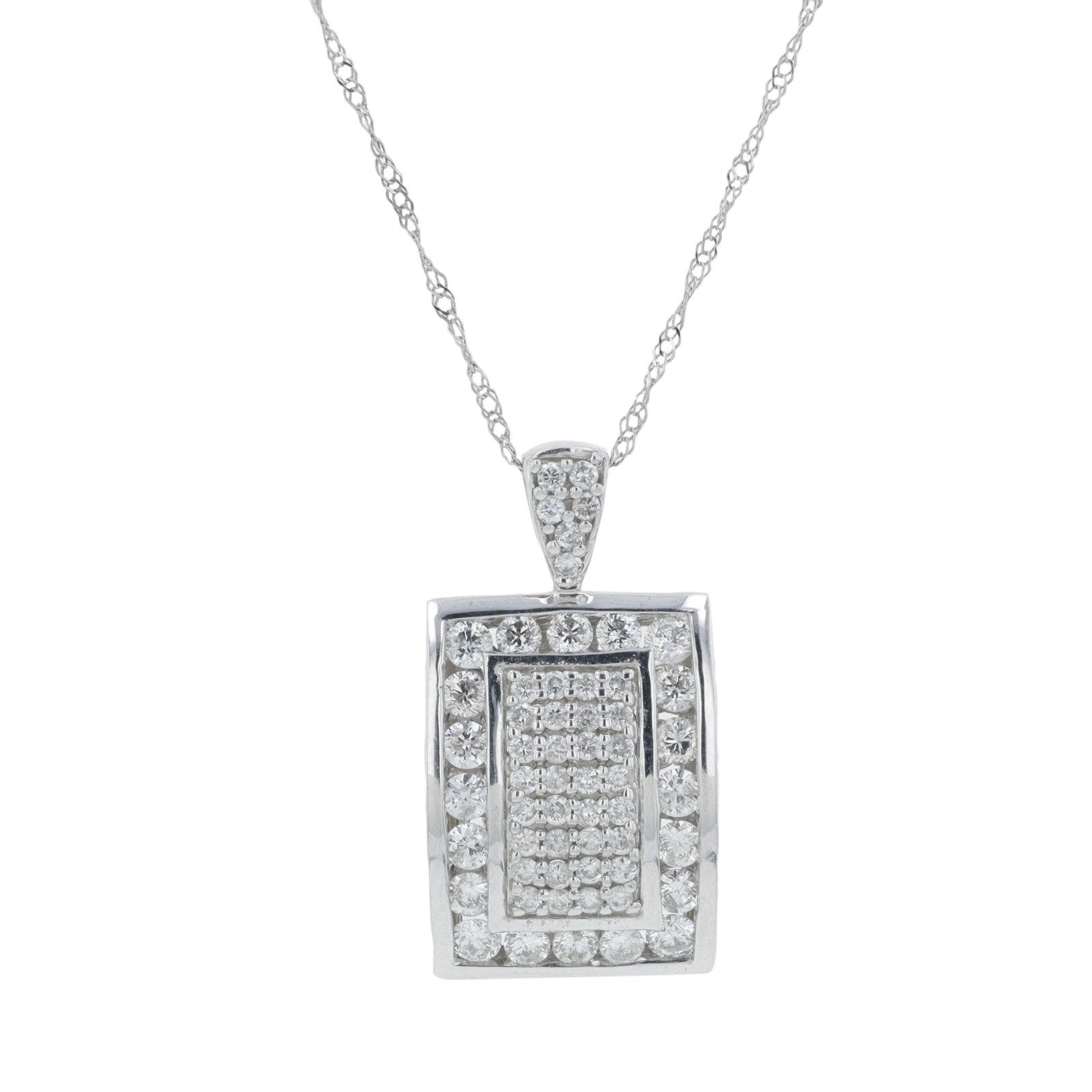 14K WG 1 CT Diamond Pendant