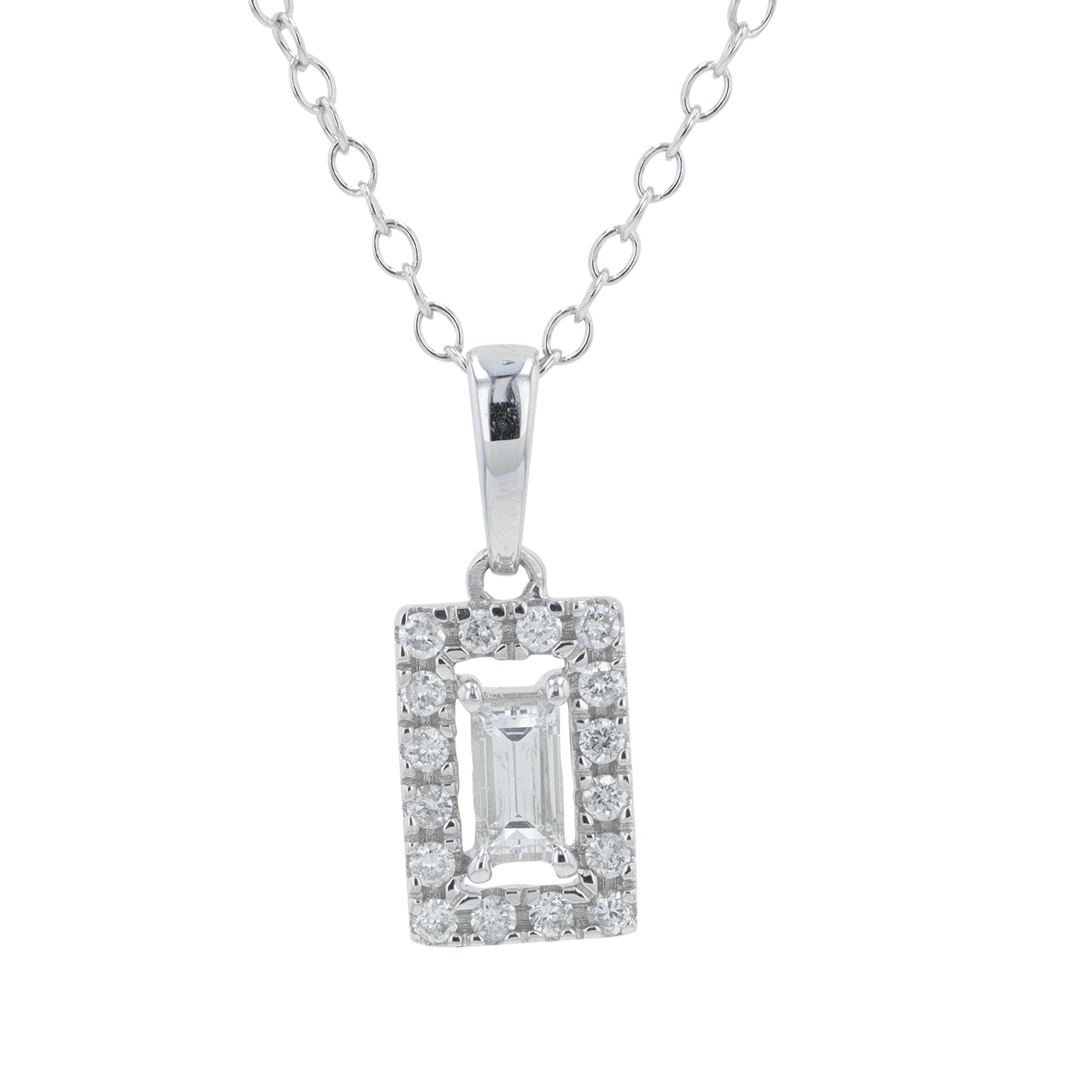 10K WG .25 CTW Diamond Pendant