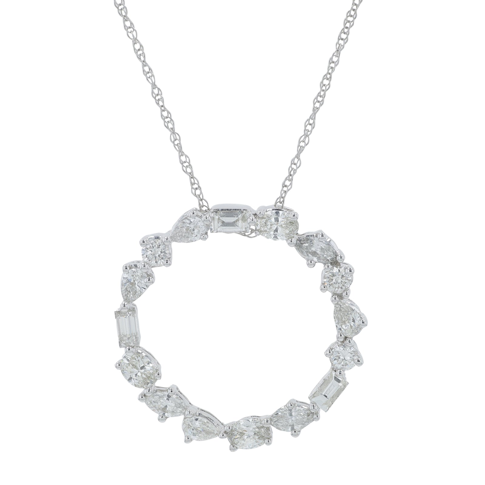 14K WG 1 CTW Diamond Pendant