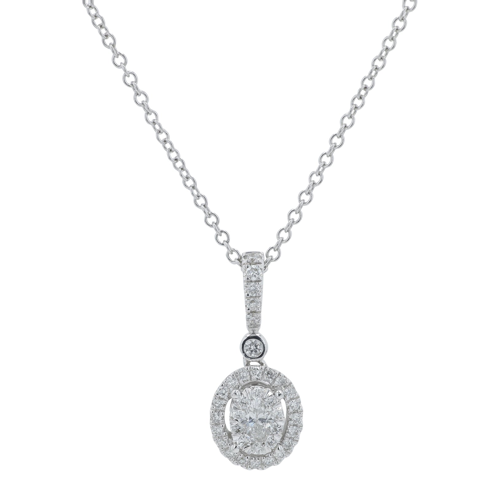 14K WG .25 CTW Diamond Pendant
