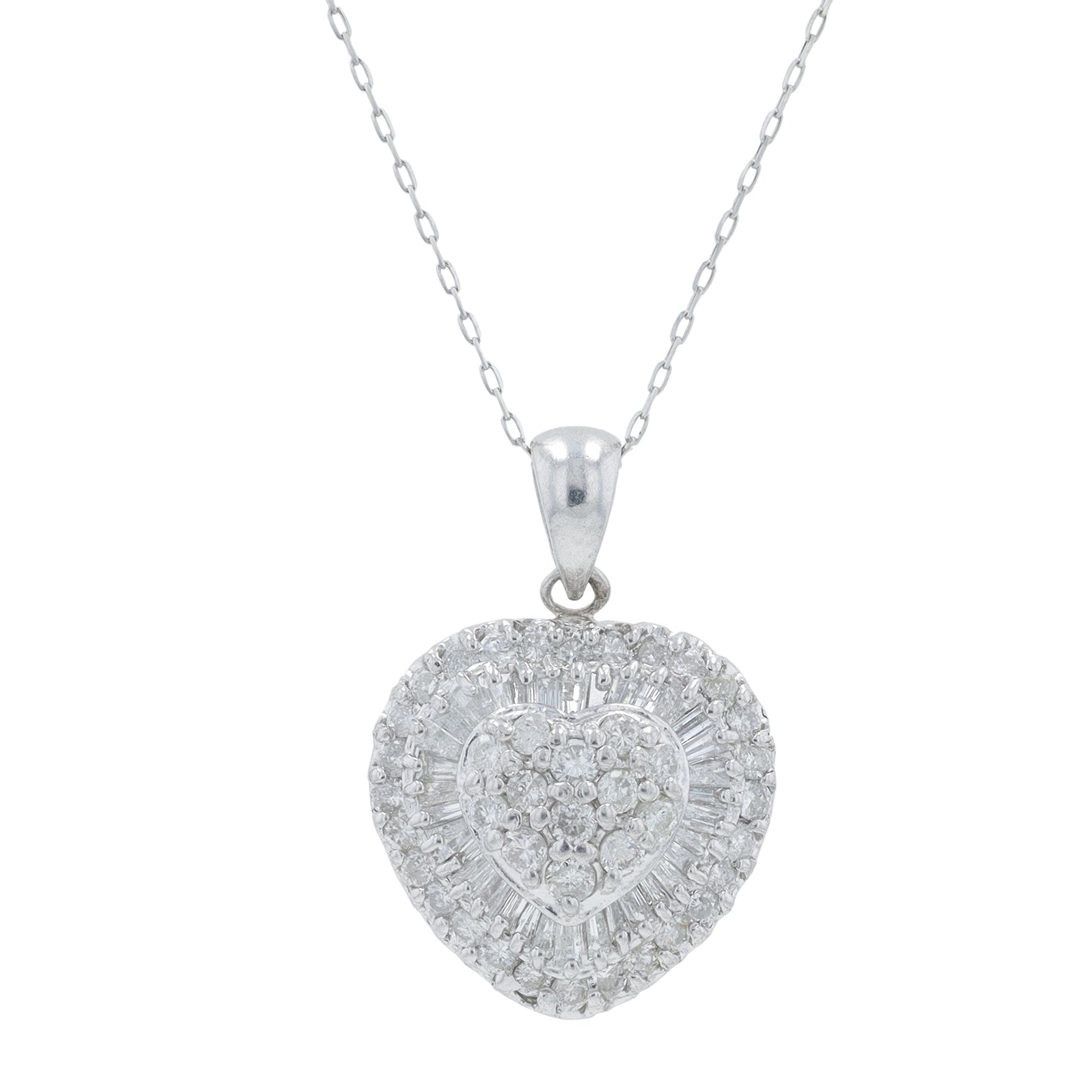 PT950/850 1 CTW Diamond Pendant