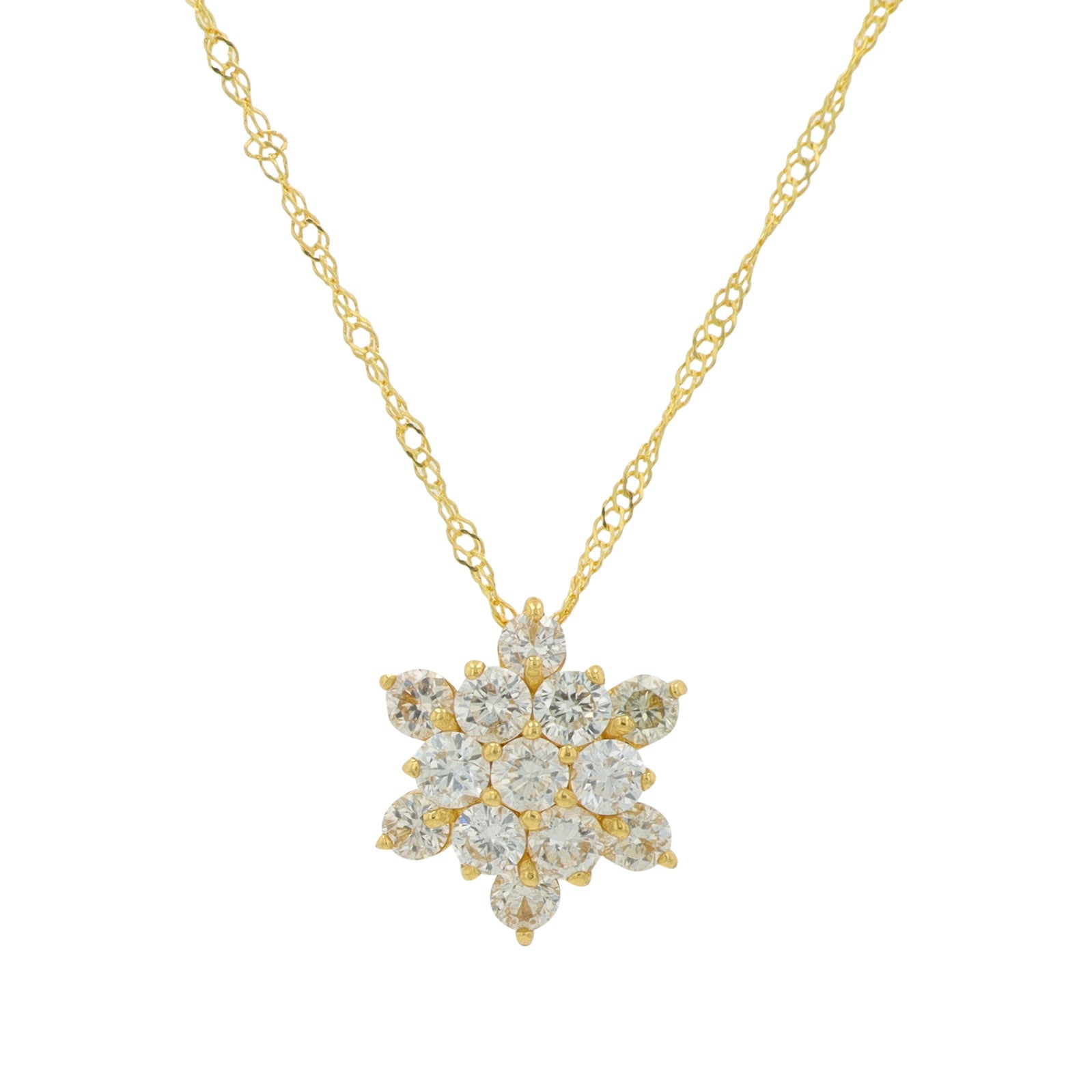 18K YG .50 CTW Diamond Pendant
