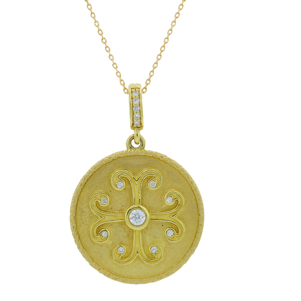18K YG Penny Preville .15 CTW Diamond Pendant