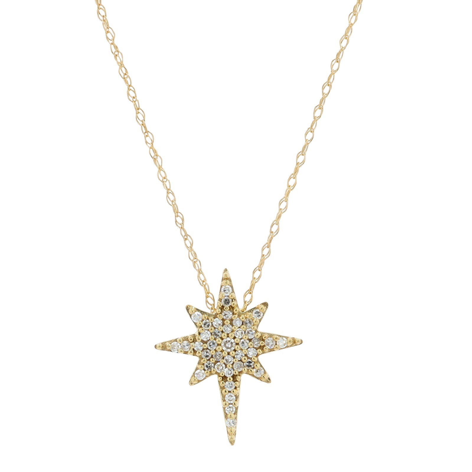 10K YG .12 CT Diamond Pendant