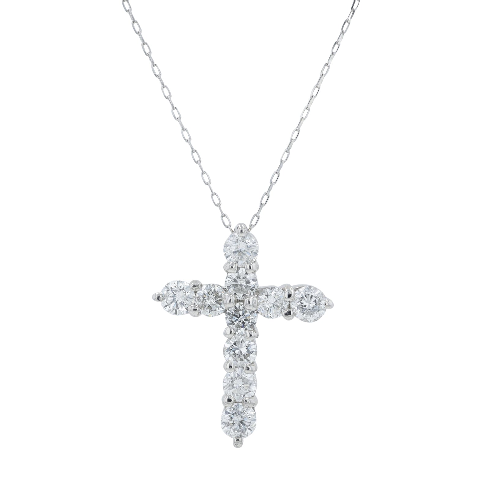 PT900 1 CTW Diamond Cross Pendant