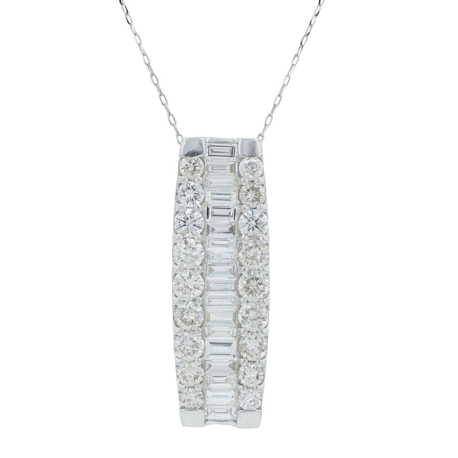 PT900 2 CTW Diamond Pendant