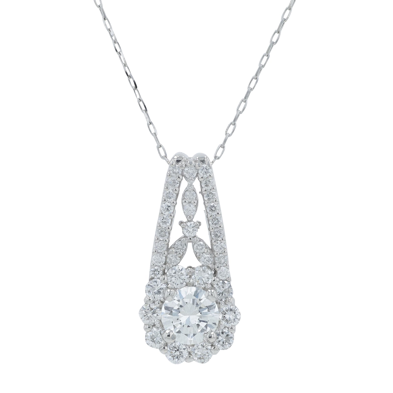 PT900 .79 CTW Diamond Pendant