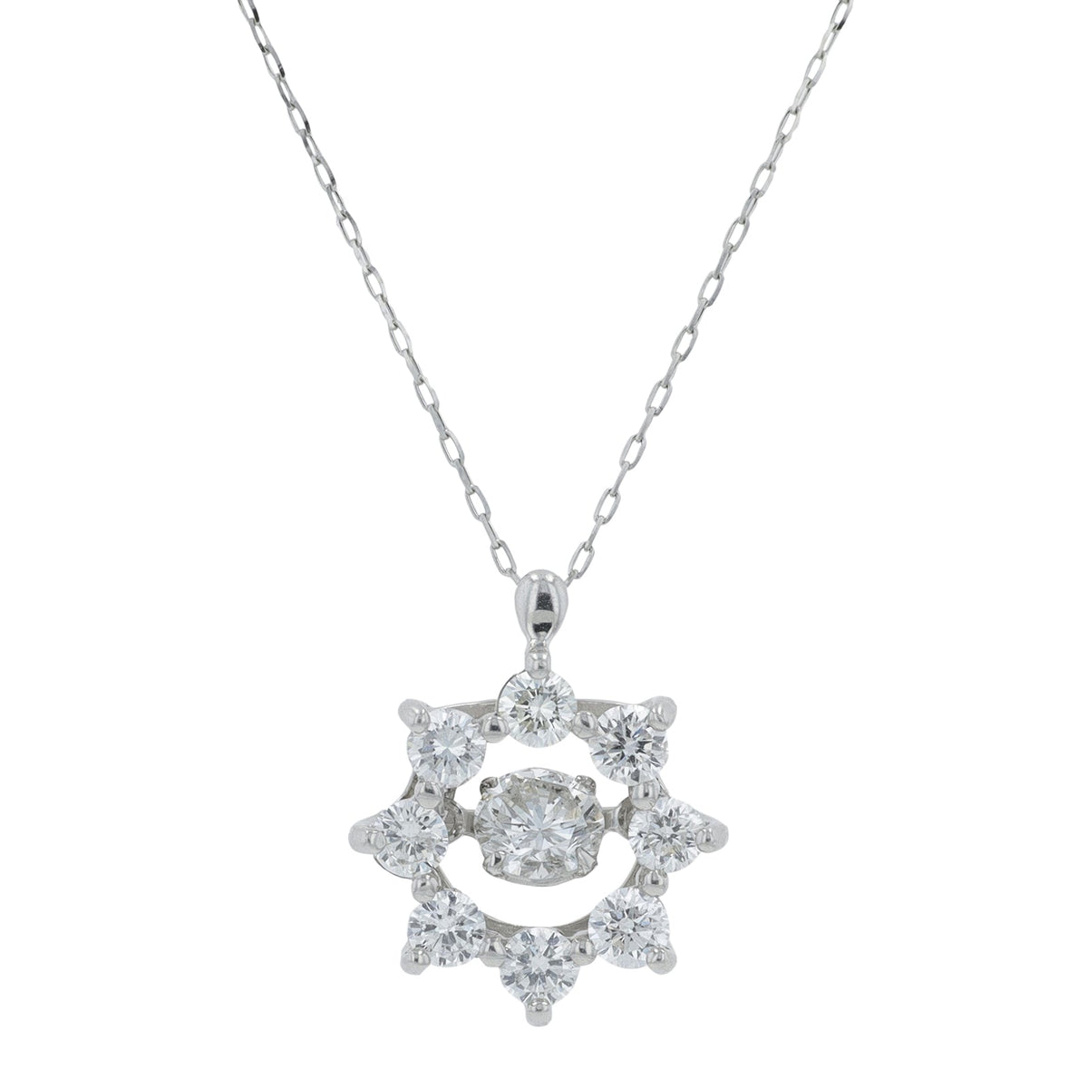 PT900 .88 CTW Diamond Pendant