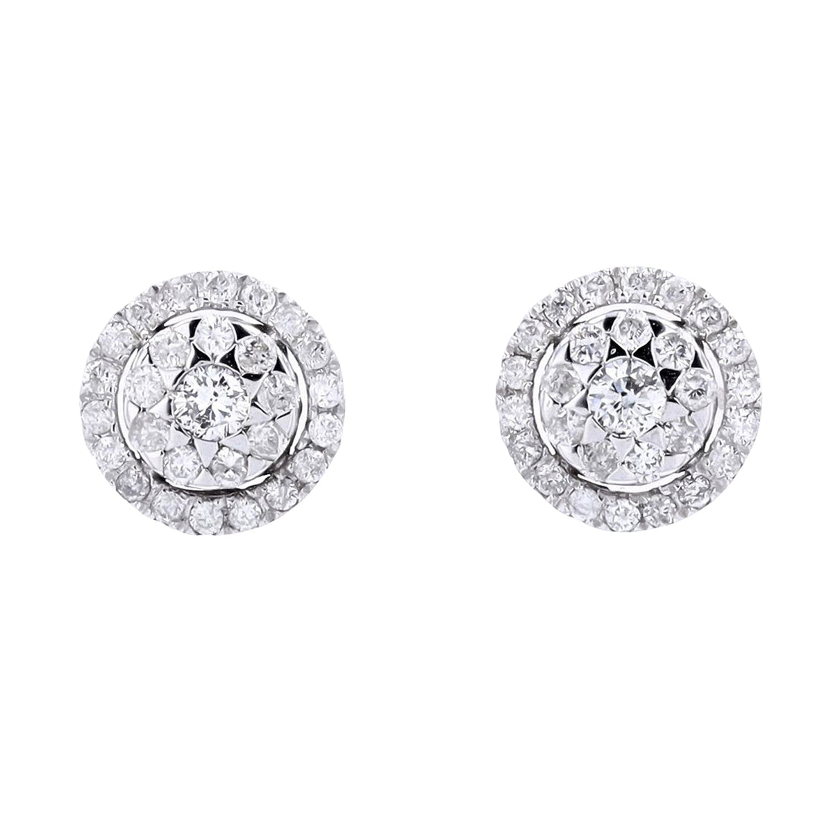 14K 1 CTW Diamond Circle Studs<p><strong>More Colors Available</p></strong>