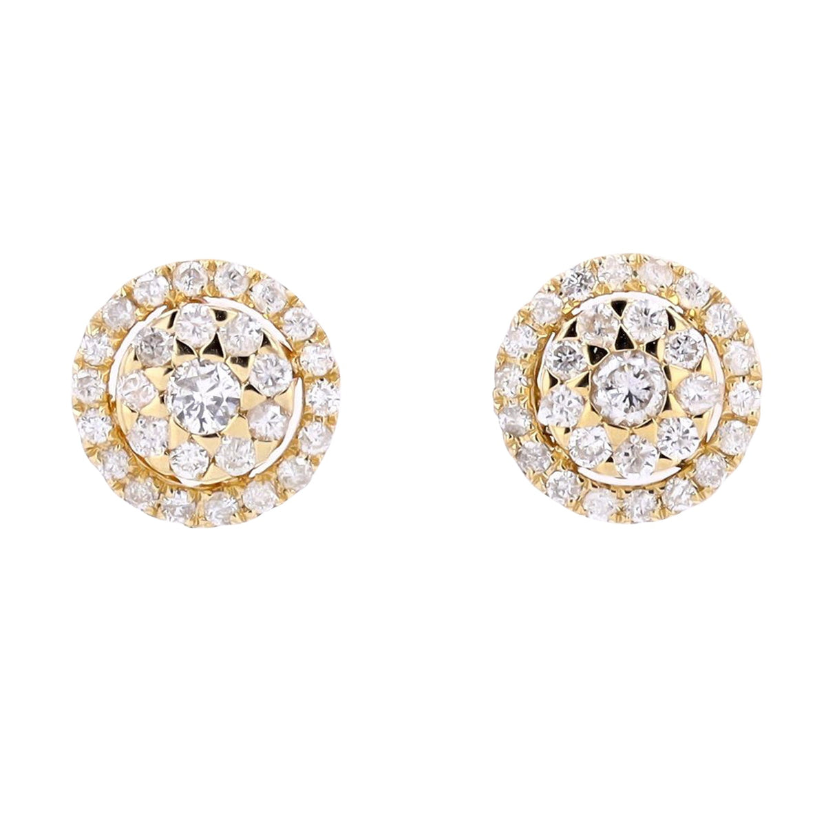 14K 1 CTW Diamond Circle Studs<p><strong>More Colors Available</p></strong>