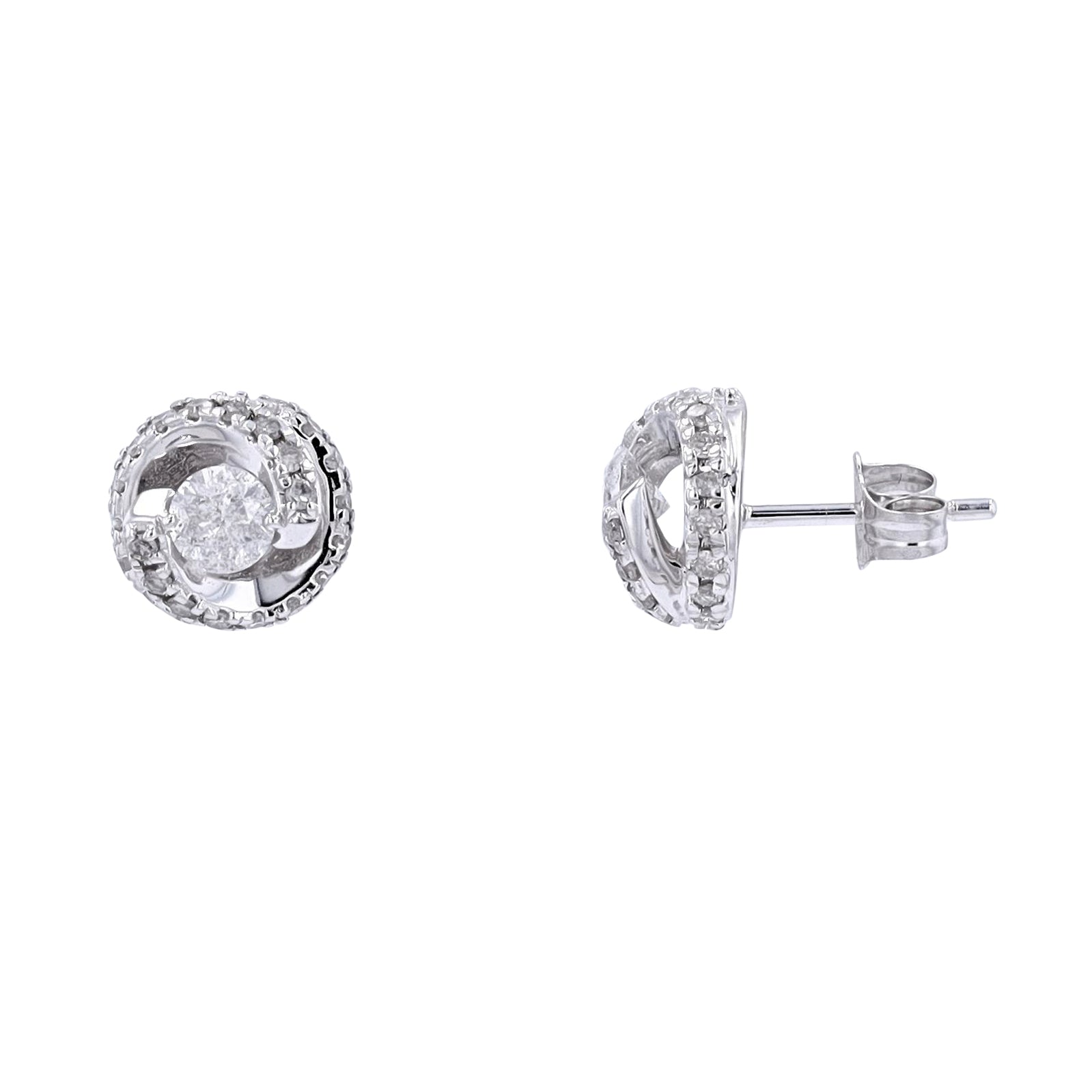 10K Twisted Diamond Studs<p><strong>More Colors Available</p></strong>