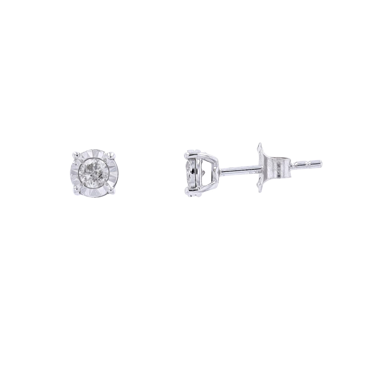 10K Miracle Set Diamond Studs<p><strong>More Colors Available</p></strong>